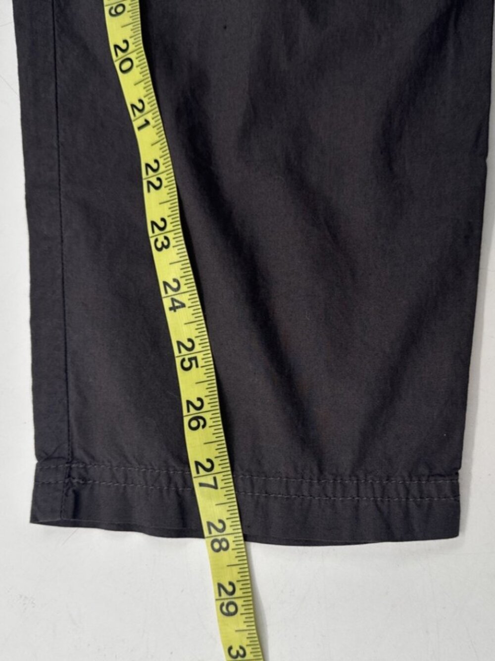 Lou & Grey Cotton Elastic Waist Paperbag Pants Womens M 32x28 Lightweight Button - Picture 7 of 9